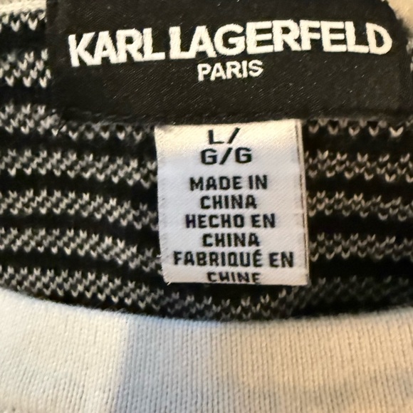 Karl Lagerfeld Black and White Striped Sweater - Picture 11 of 11